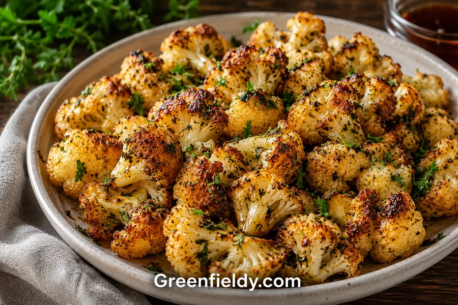 Herb and Maple Roasted Cauliflower